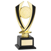 GOLD/BLACK 'DIAMOND' HOLDER ON BASE (2in CENTRE) - 8.25in